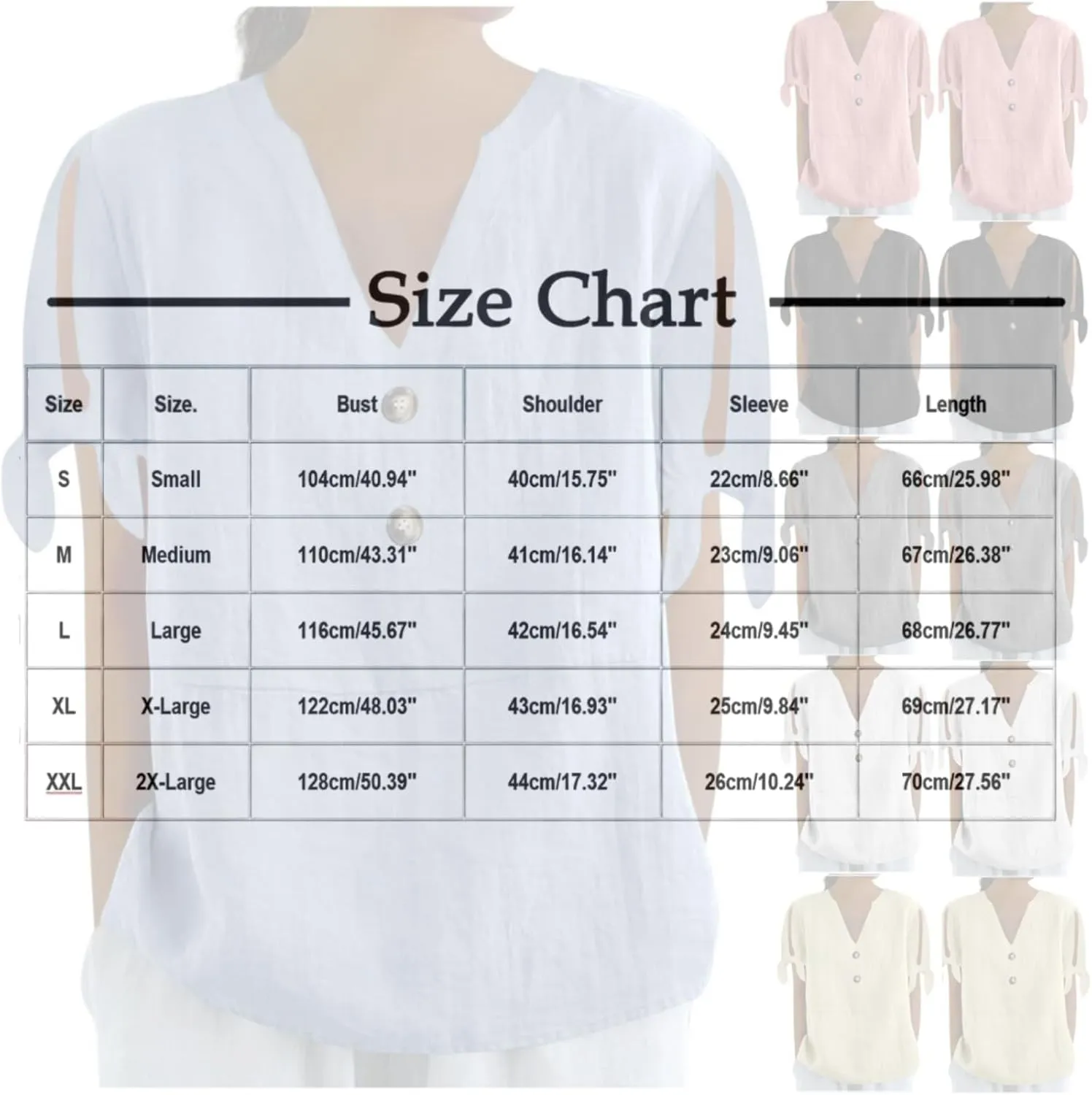 Cotton Linen Shirts for Women Cold Shoulder Knot Short Sleeve V Neck Tops Button Trendy Business Work Blouses