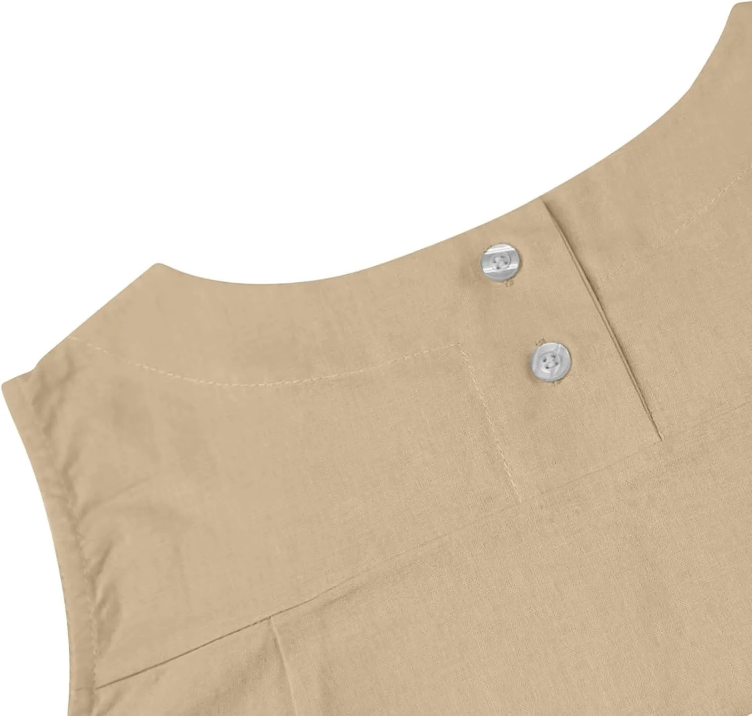 Cotton Linen Tank Tops for Women Summer Vacation Tops Loose Fit Sleeveless Round Neck Shirts Beach Tees Vests