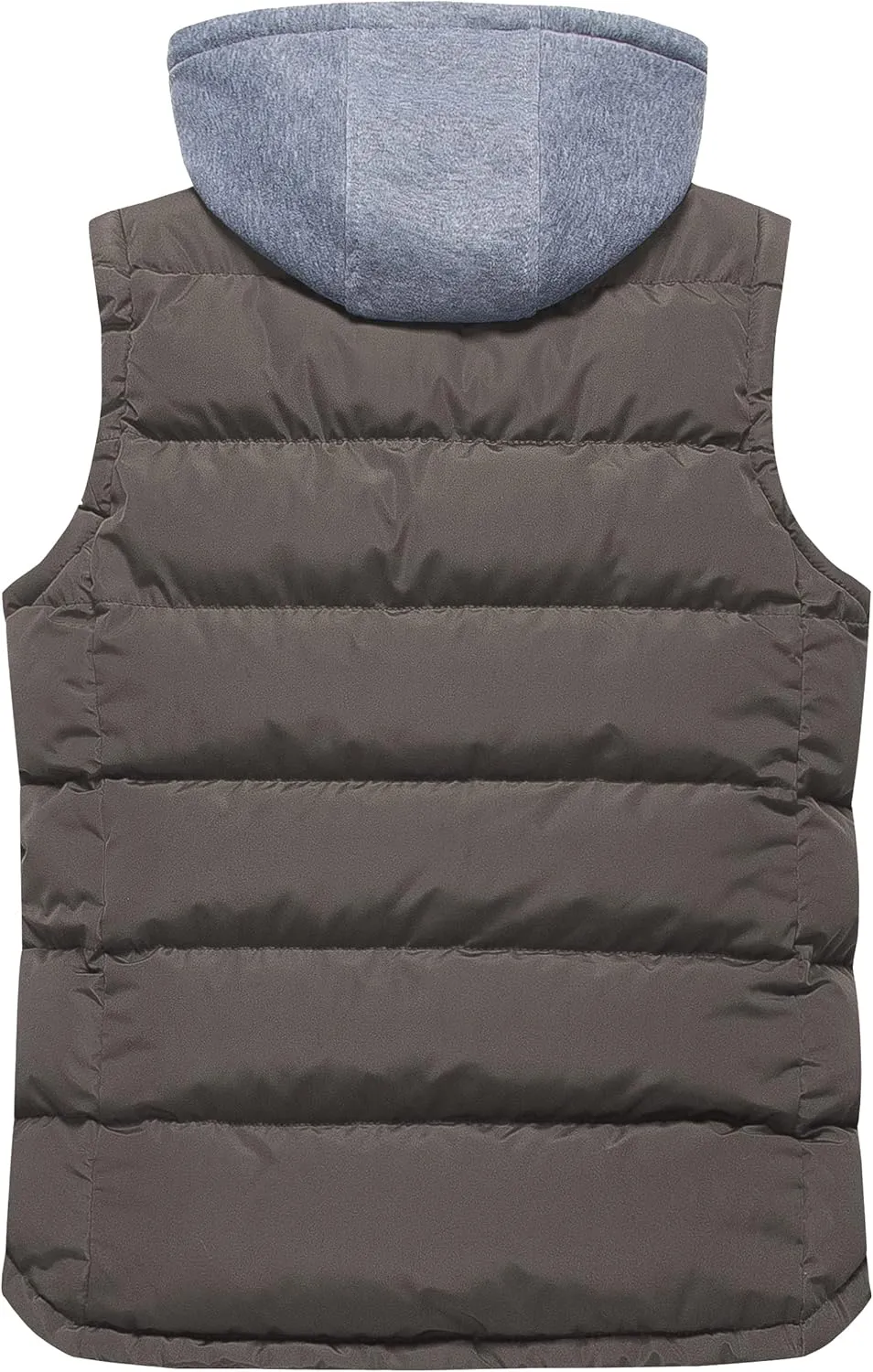 CREATMO US Men's Outdoor Winter Vest Outerwear Removable Hooded Padded Puffer Sleeveless Vest