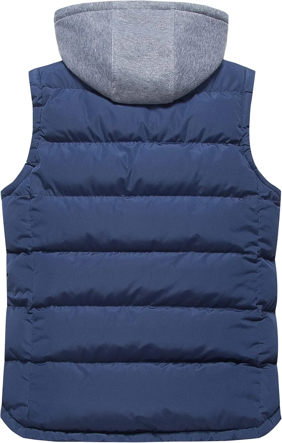CREATMO US Men's Outdoor Winter Vest Outerwear Removable Hooded Padded Puffer Sleeveless Vest