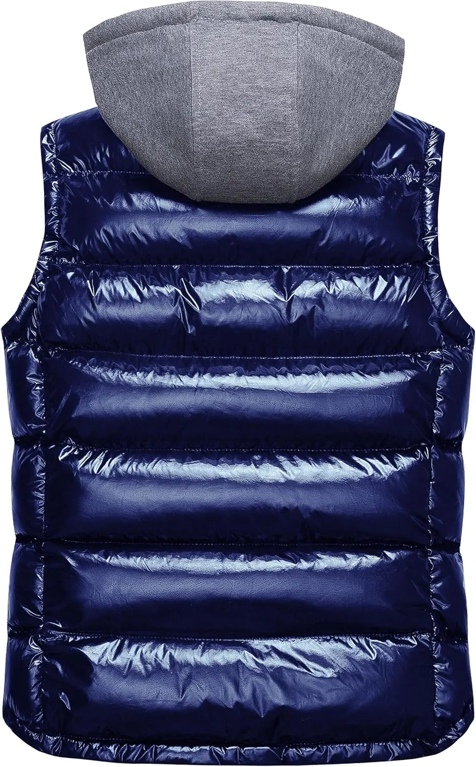 CREATMO US Men's Outdoor Winter Vest Outerwear Removable Hooded Padded Puffer Sleeveless Vest