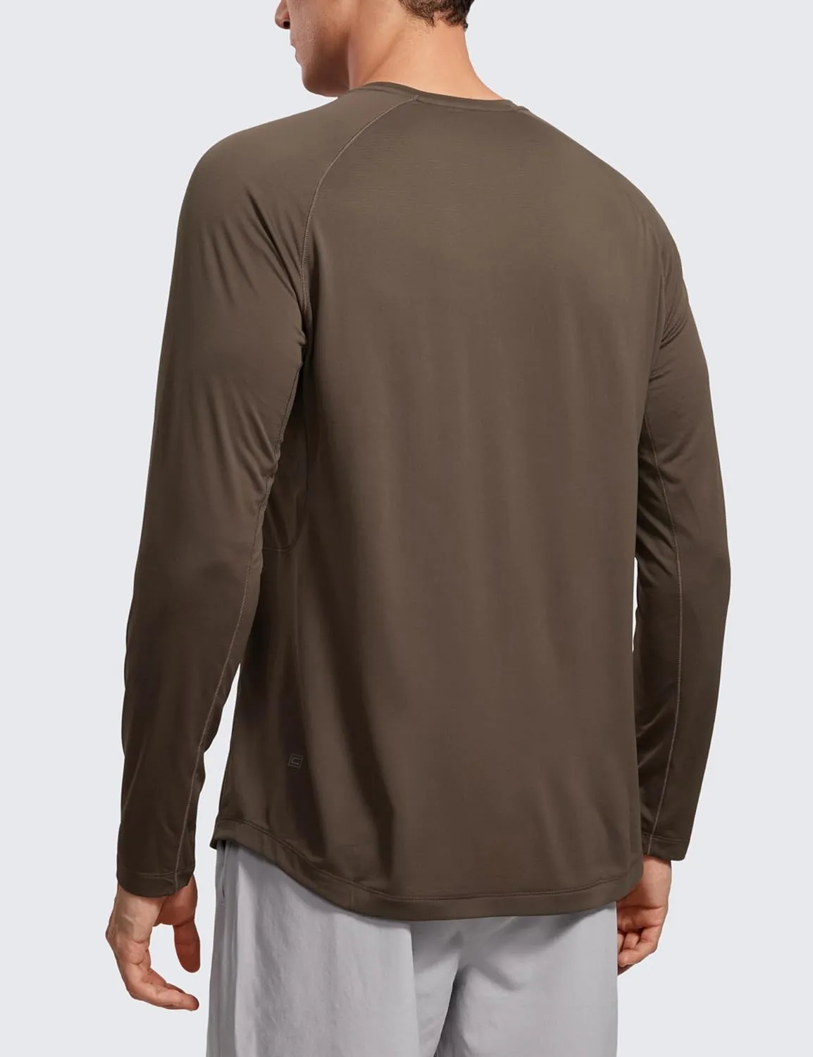 CRZ YOGA Lightweight Long Sleeve Shirts for Men Moisture Wicking Quick Dry T-Shirt Workout Running Basic Tee Tops
