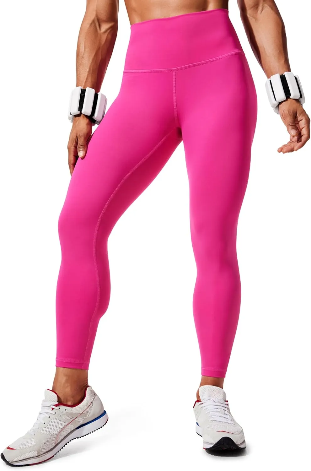 CRZ YOGA Women's Hugged Feeling Compression Leggings - Thick High Waisted Workout Leggings 25"