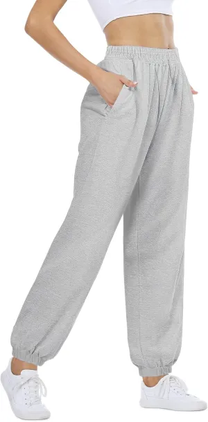 CYiNu Womens Yoga Pants Lounge Baggy Straight Wide Leg Sweatpants Bottom Slit Yoga Pants with Pockets