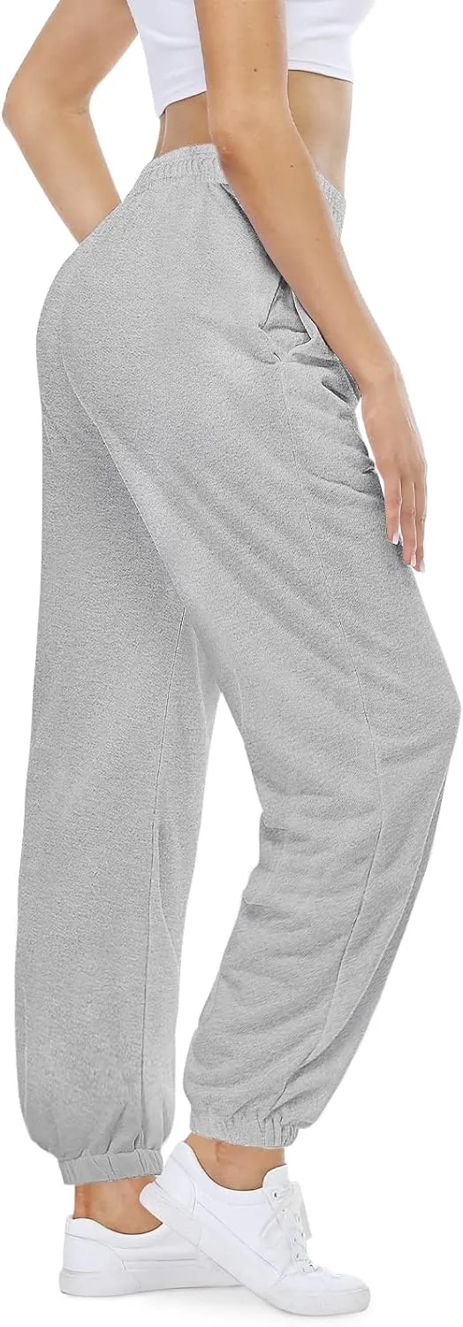 CYiNu Womens Yoga Pants Lounge Baggy Straight Wide Leg Sweatpants Bottom Slit Yoga Pants with Pockets