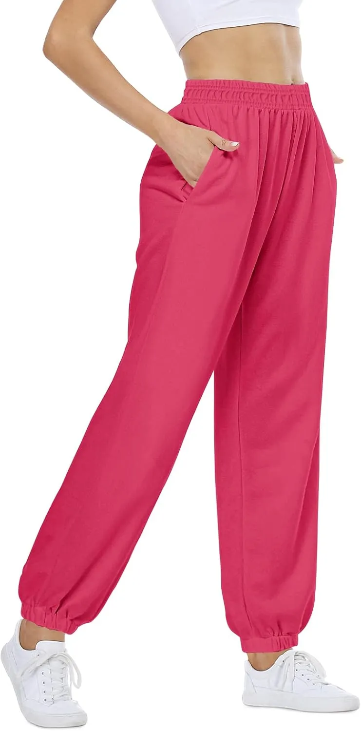 CYiNu Womens Yoga Pants Lounge Baggy Straight Wide Leg Sweatpants Bottom Slit Yoga Pants with Pockets