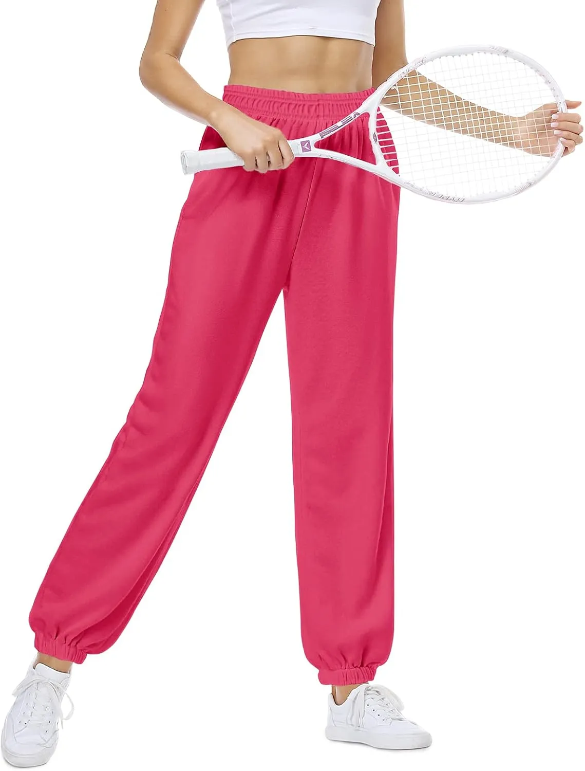 CYiNu Womens Yoga Pants Lounge Baggy Straight Wide Leg Sweatpants Bottom Slit Yoga Pants with Pockets