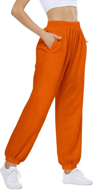 CYiNu Womens Yoga Pants Lounge Baggy Straight Wide Leg Sweatpants Bottom Slit Yoga Pants with Pockets