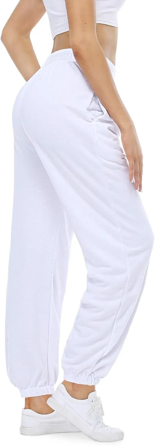 CYiNu Womens Yoga Pants Lounge Baggy Straight Wide Leg Sweatpants Bottom Slit Yoga Pants with Pockets