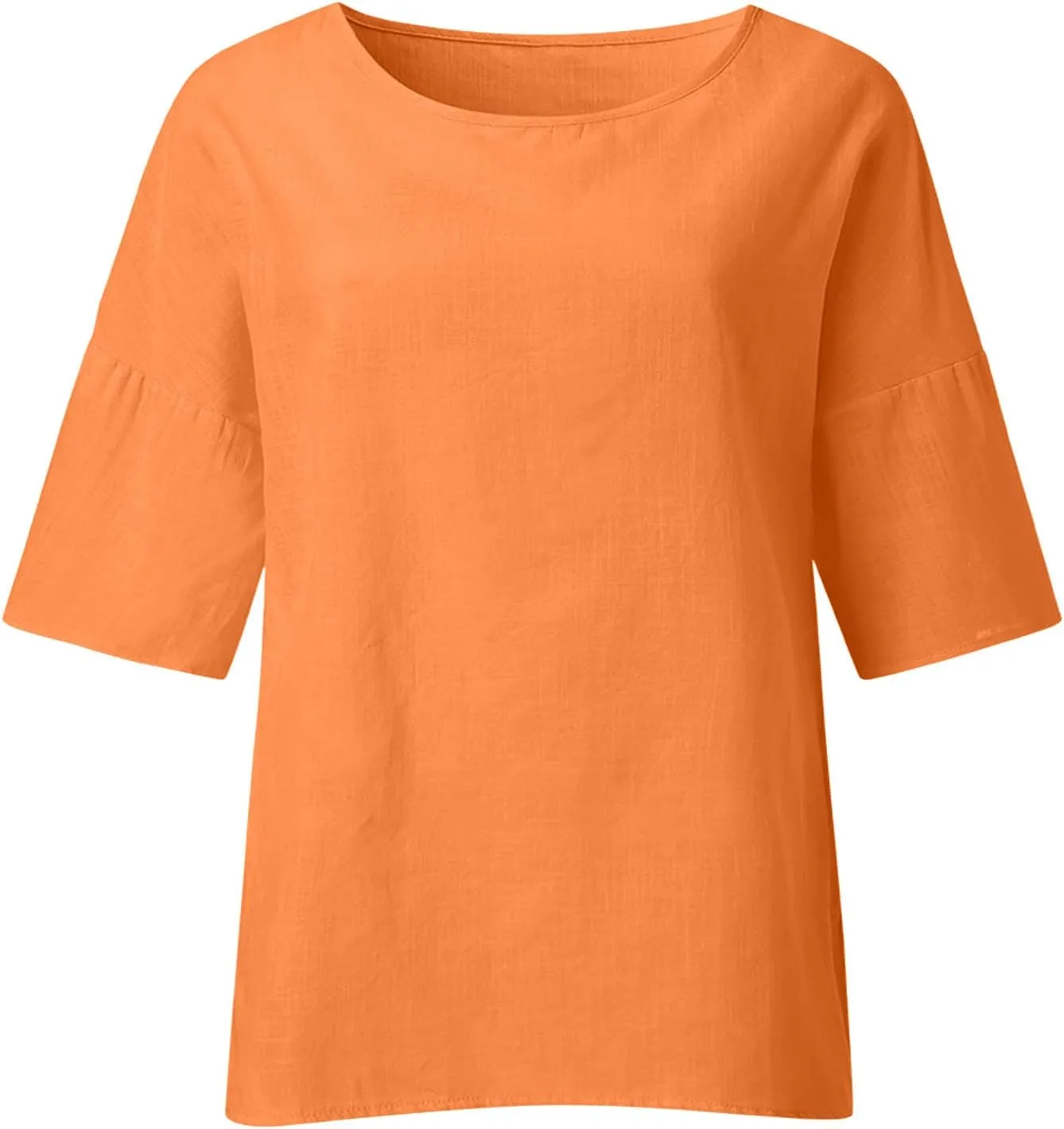 DASAYO Womens Summer Tops 2023 Trendy Cotton Linen Shirts for Women Loose Fit Vintage Going Out Blouses Fashion 2023 Outfits