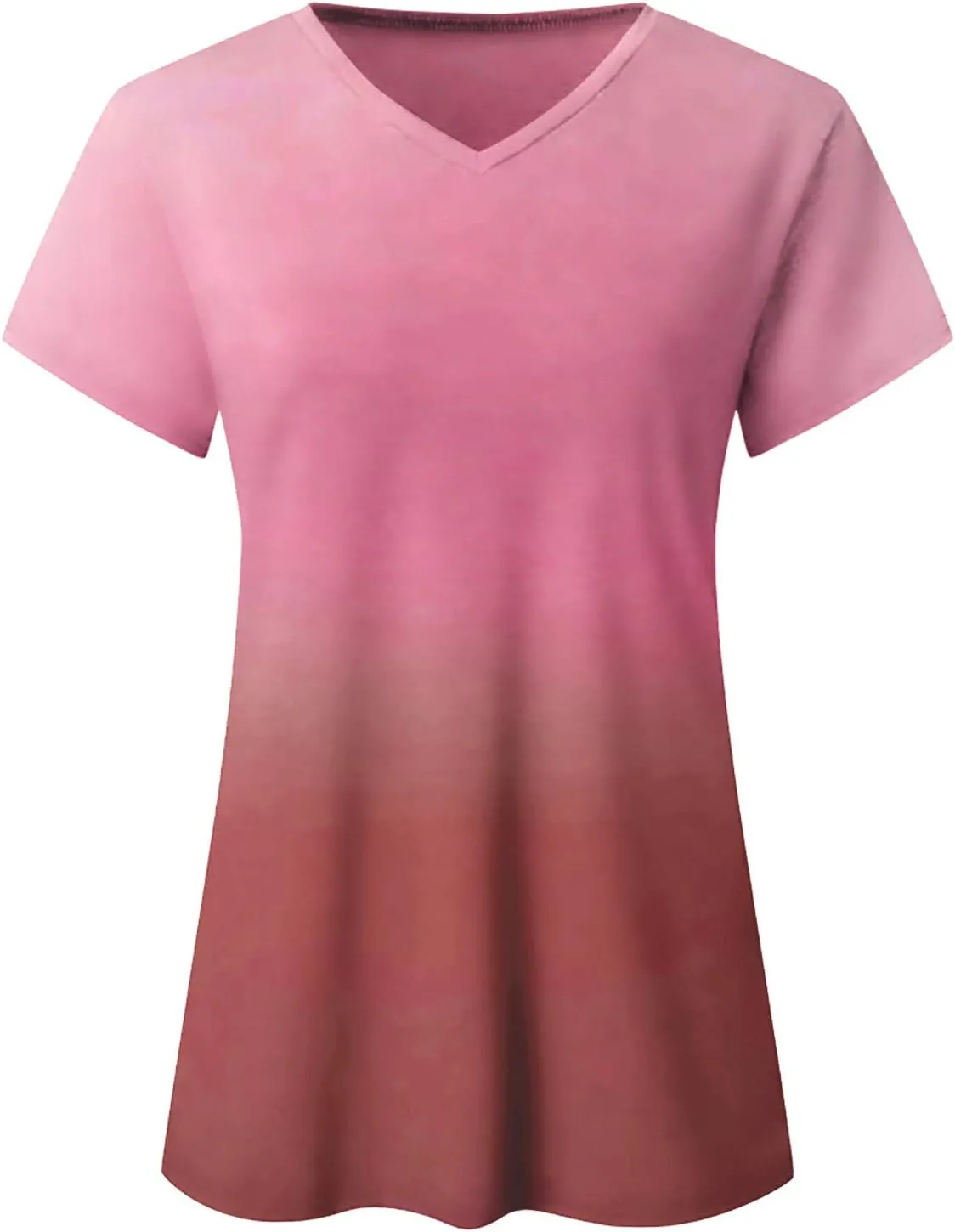 DASAYO Womens Tops 2023 Summer Casual T-Shirt Plus Size Fashion Short Sleeve Shirts Blouse Going Out Tunic Ladies Outfits