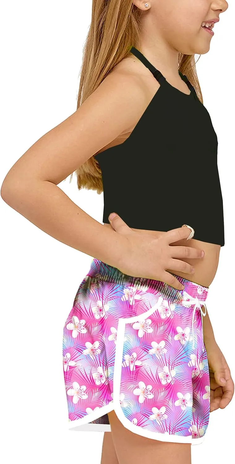 Deerose Kids American Flag Swim Shorts Quick Dry Swimming Board Shorts Active Swim Trunk 5-14 Years