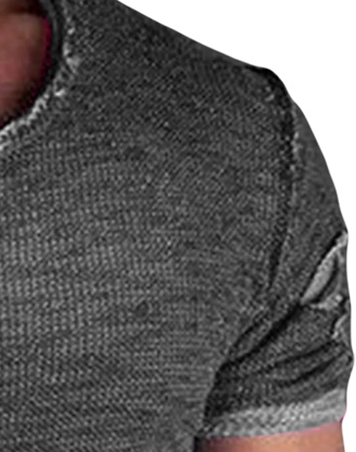 DGHM-JLMY Men's Ripped Solid Color T-Shirt Slim Fit Distressed Ripped Crewneck Tee Shirts Casual Short Sleeve Hip Hop Tees