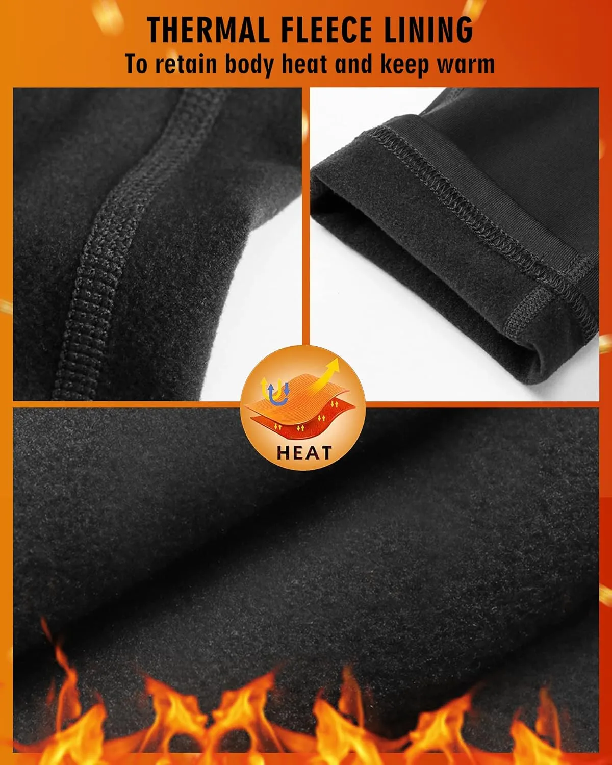 Fengbay 3 Pack High Waist Fleece Lined Yoga Pants, Pocket Yoga Pants Workout Running Yoga Leggings
