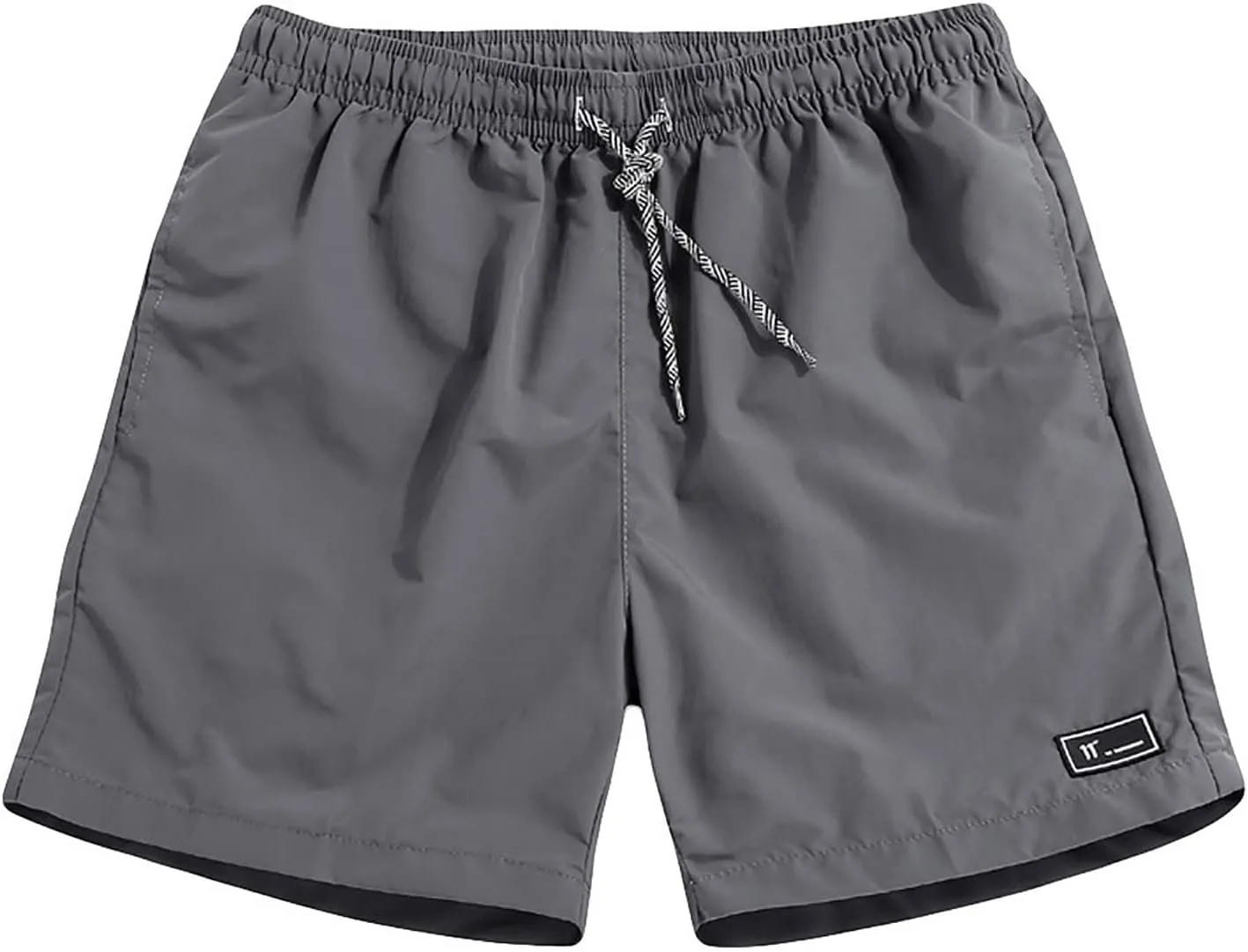 Finelylove Mens Shorts Summer Vacation Beach Shorts Relaxed Fit Drawstring Running Shorts Quick Dry Casual Resort Wear