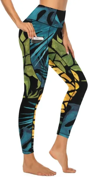 Flowers Print Yoga Pants Tummy Control Yoga Pants Plus Size Leggings Seamless Casual Women Everyday