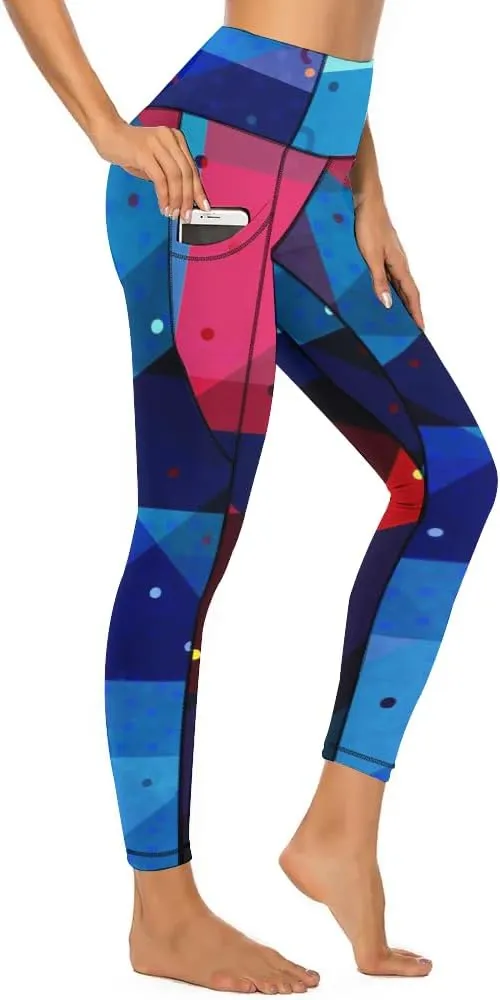 Flowers Print Yoga Pants Tummy Control Yoga Pants Plus Size Leggings Seamless Casual Women Everyday