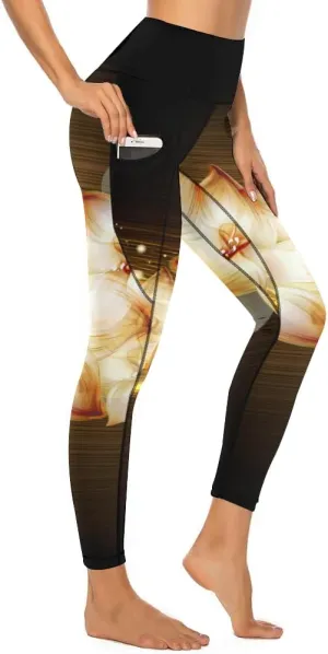 Flowers Print Yoga Pants Tummy Control Yoga Pants Plus Size Leggings Seamless Casual Women Everyday