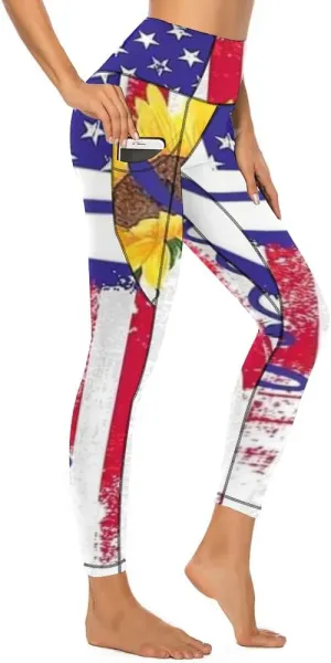 Flowers Print Yoga Pants Tummy Control Yoga Pants Plus Size Leggings Seamless Casual Women Everyday