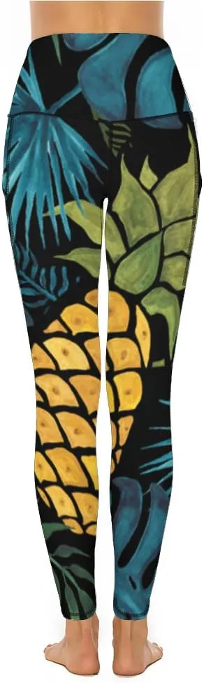 Flowers Print Yoga Pants Tummy Control Yoga Pants Plus Size Leggings Seamless Casual Women Everyday