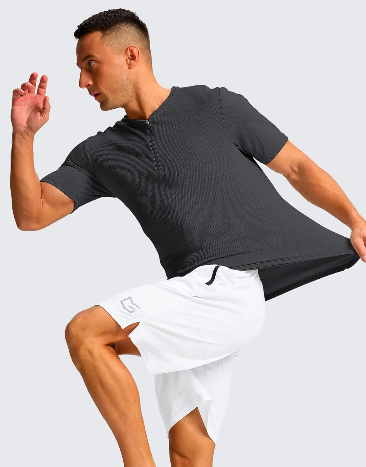 G Gradual Men's Workout Shirts Short Sleeve Quick Dry T-Shirt Moisture Wicking Athletic Gym Running Shirts for Men