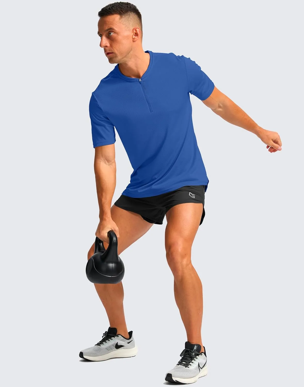 G Gradual Men's Workout Shirts Short Sleeve Quick Dry T-Shirt Moisture Wicking Athletic Gym Running Shirts for Men