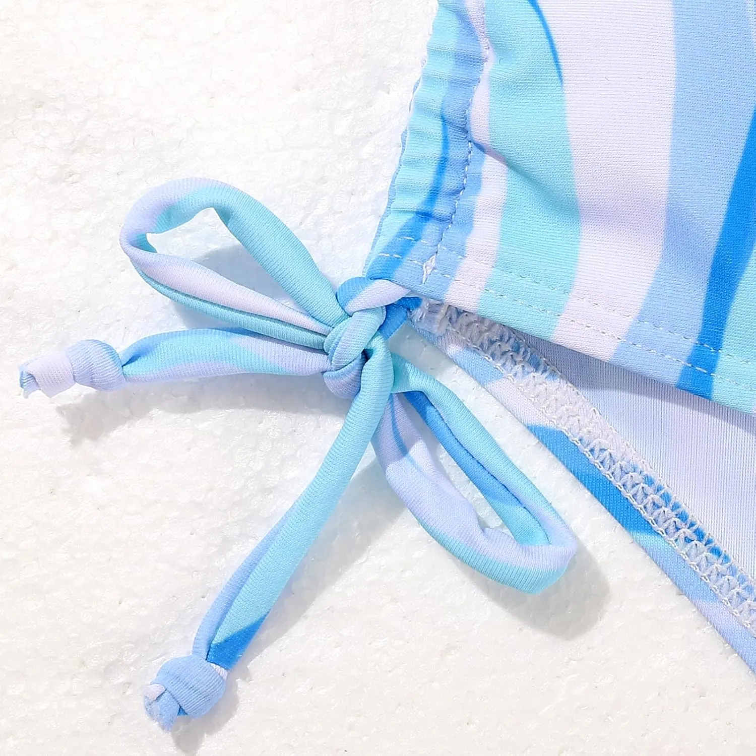 Girls 2 Piece Swimsuit Hawaiian Criss Cross Bikini Bathing Suit Summer Beach Swimwear with Chest Pad 7-16T
