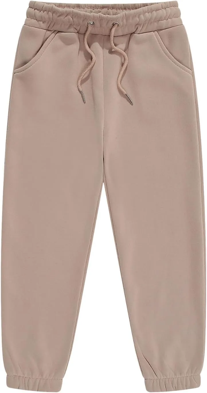 Girls' Sweatpants - Performance Jogger Pants Stretch Waist Sweatpants Casual Pants Sweatpants with Pockets 2-13 Years