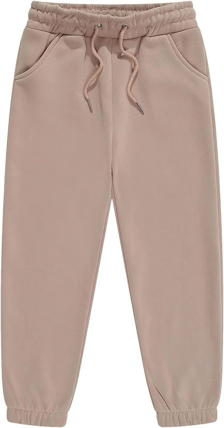 Girls' Sweatpants - Performance Jogger Pants Stretch Waist Sweatpants Casual Pants Sweatpants with Pockets 2-13 Years