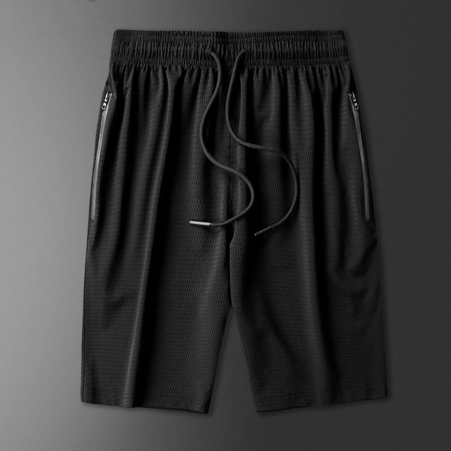Gym Shorts Men Quick Dry Mesh Shorts Breathable Elasticated Waist Half Pants Plus Size Workout Sport Athletic Jogger