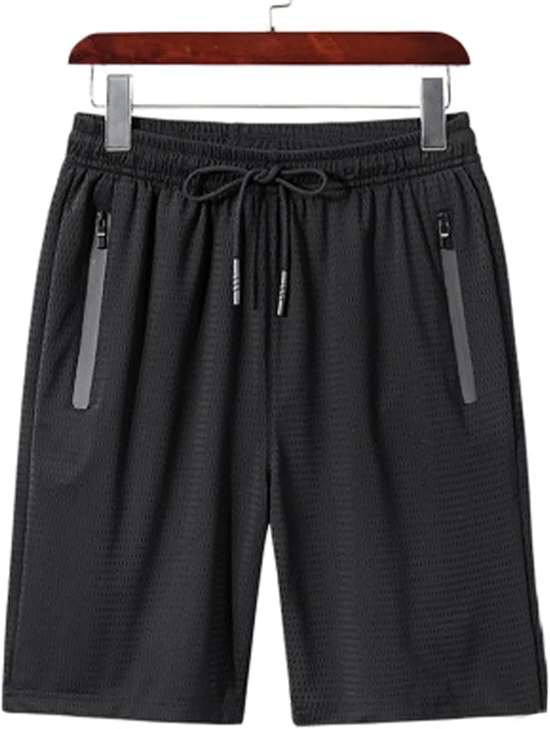 Gym Shorts Men Quick Dry Mesh Shorts Breathable Elasticated Waist Half Pants Plus Size Workout Sport Athletic Jogger