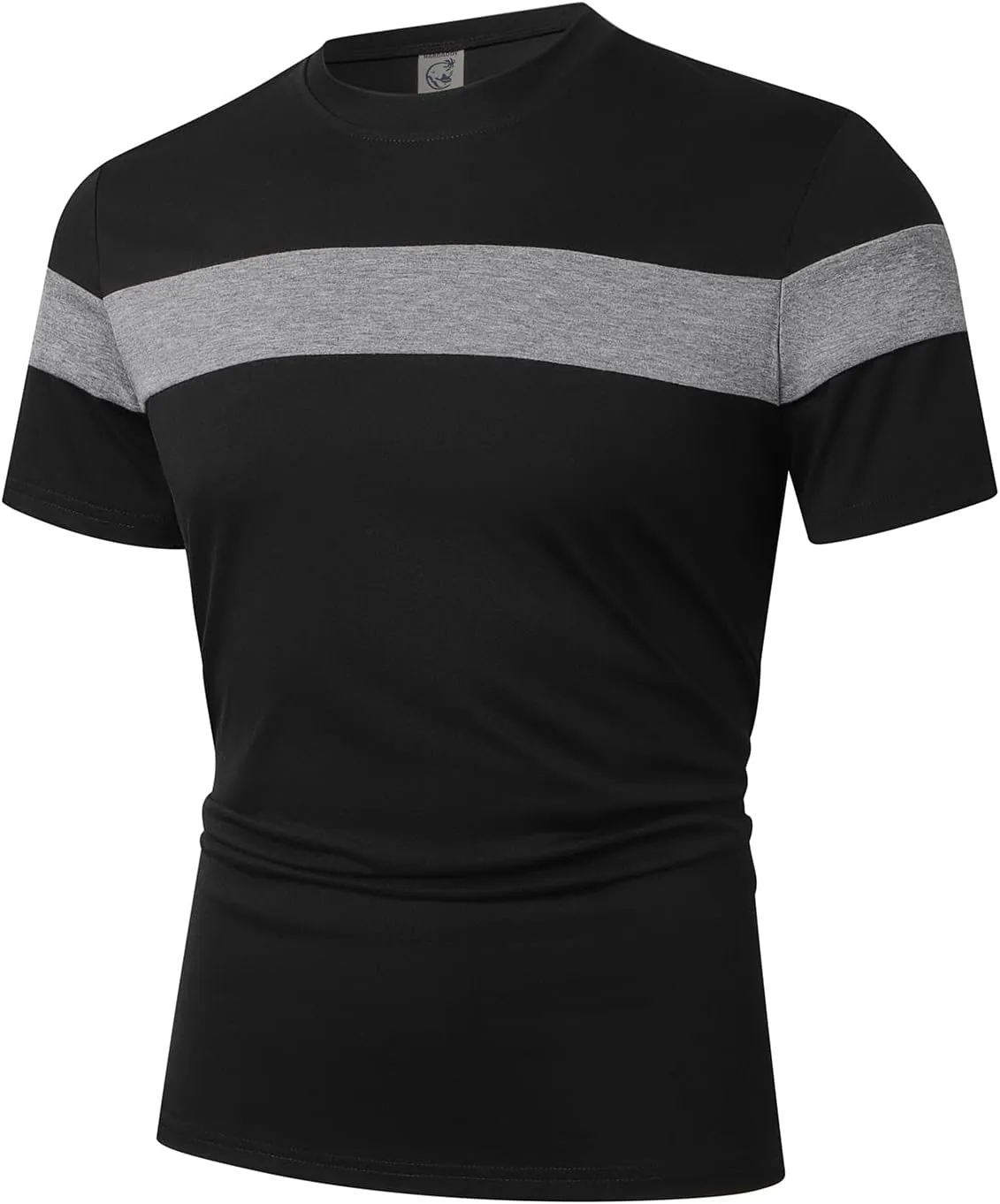 Hardaddy Men's Short Sleeve Tee Color Block Crew Neck Pullover Casual Basic Shirts