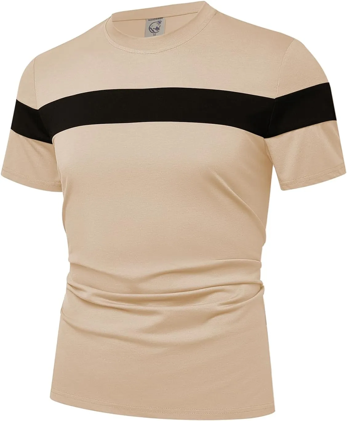 Hardaddy Men's Short Sleeve Tee Color Block Crew Neck Pullover Casual Basic Shirts