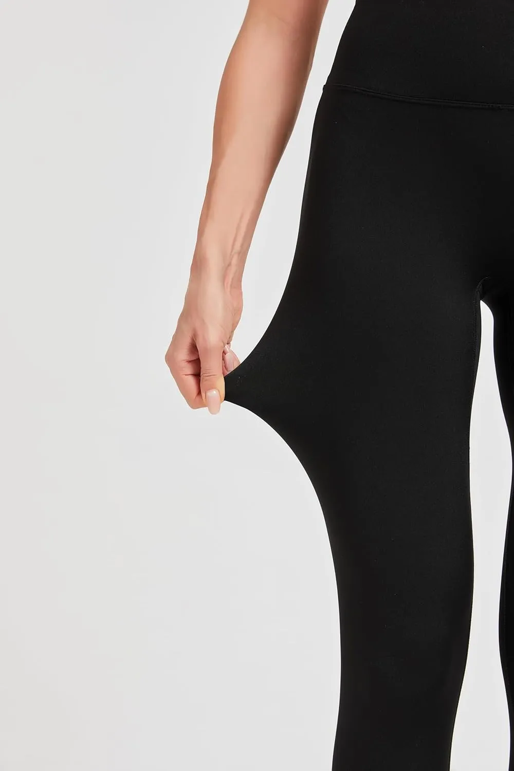 High-Waisted Compression Leggings - 75% Nylon, 25% Elastane, Ultimate Comfort & Support