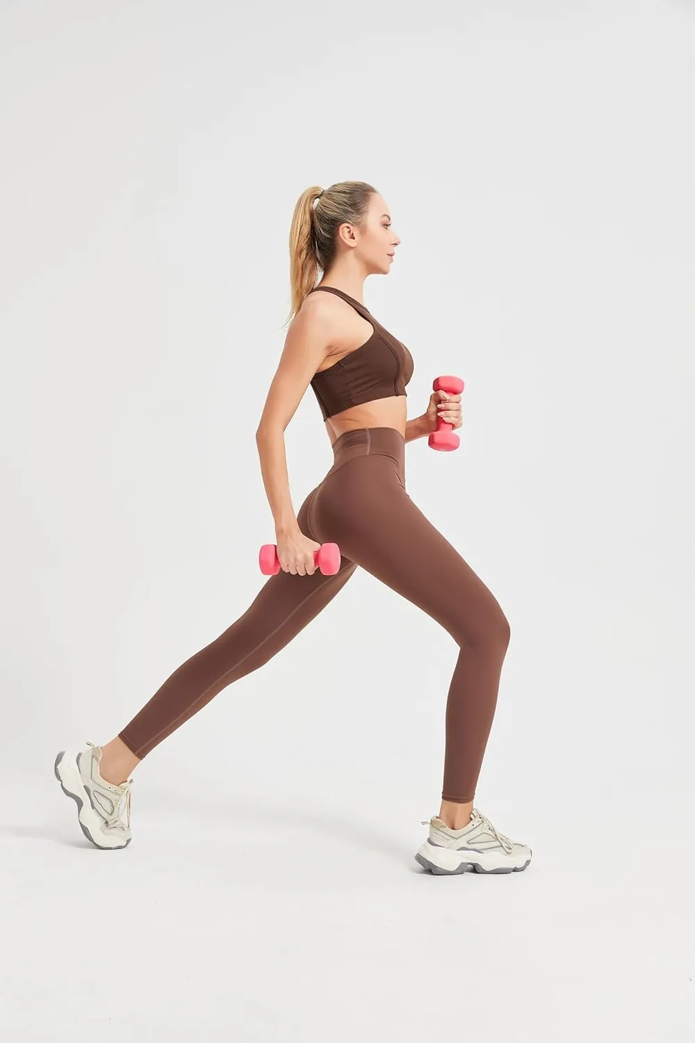 High-Waisted Compression Leggings - 75% Nylon, 25% Elastane, Ultimate Comfort & Support
