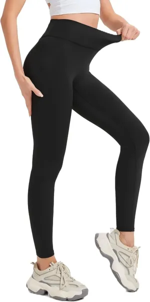 High-Waisted Compression Leggings - 75% Nylon, 25% Elastane, Ultimate Comfort & Support