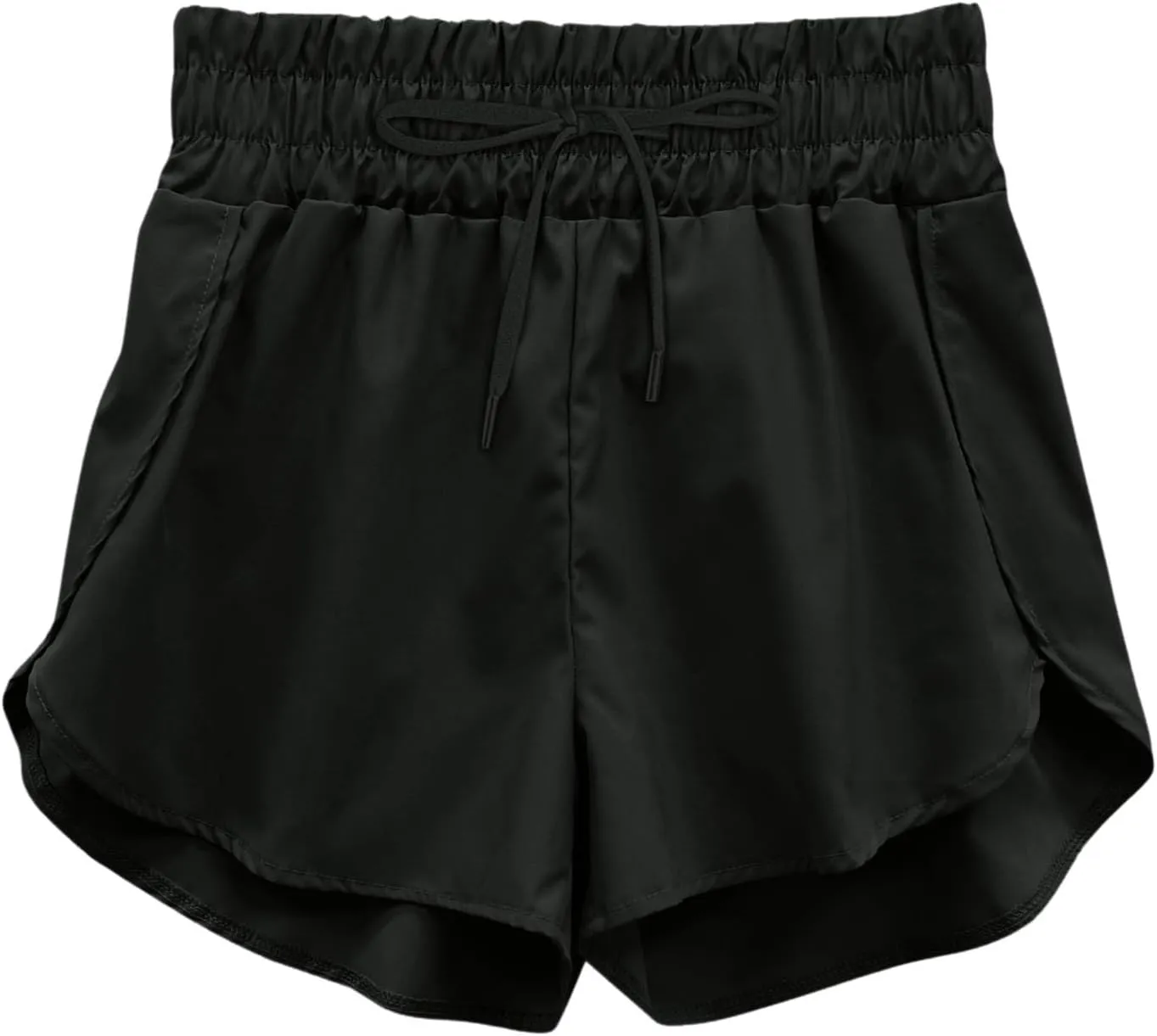 High Waisted Dolphin Athletic Running Shorts for Women Side Split Shorts Pocket Sporty Quick Dry Athletic Shorts