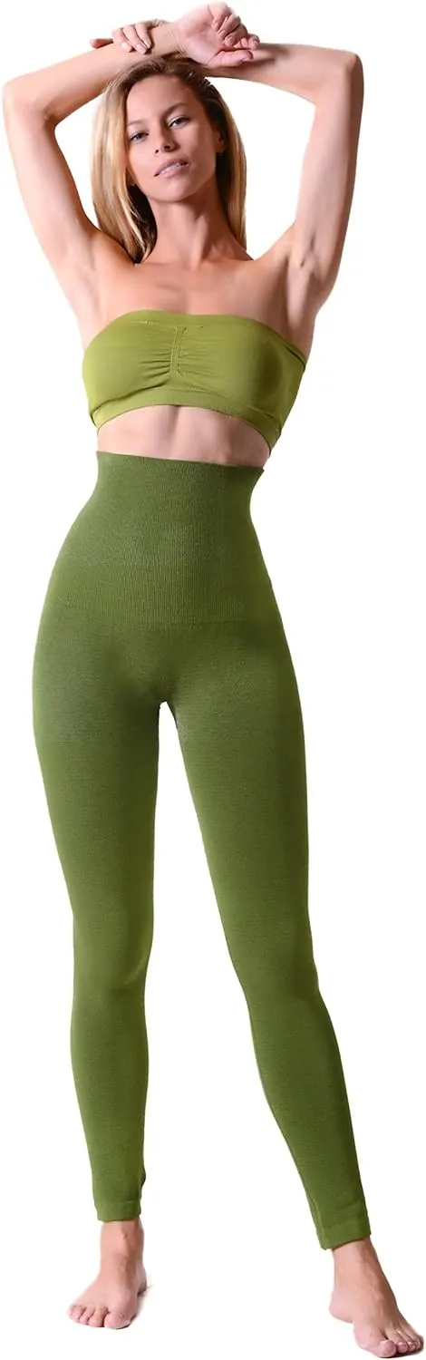 ICONOFLASH Women's High Waist Control Top Compression Leggings
