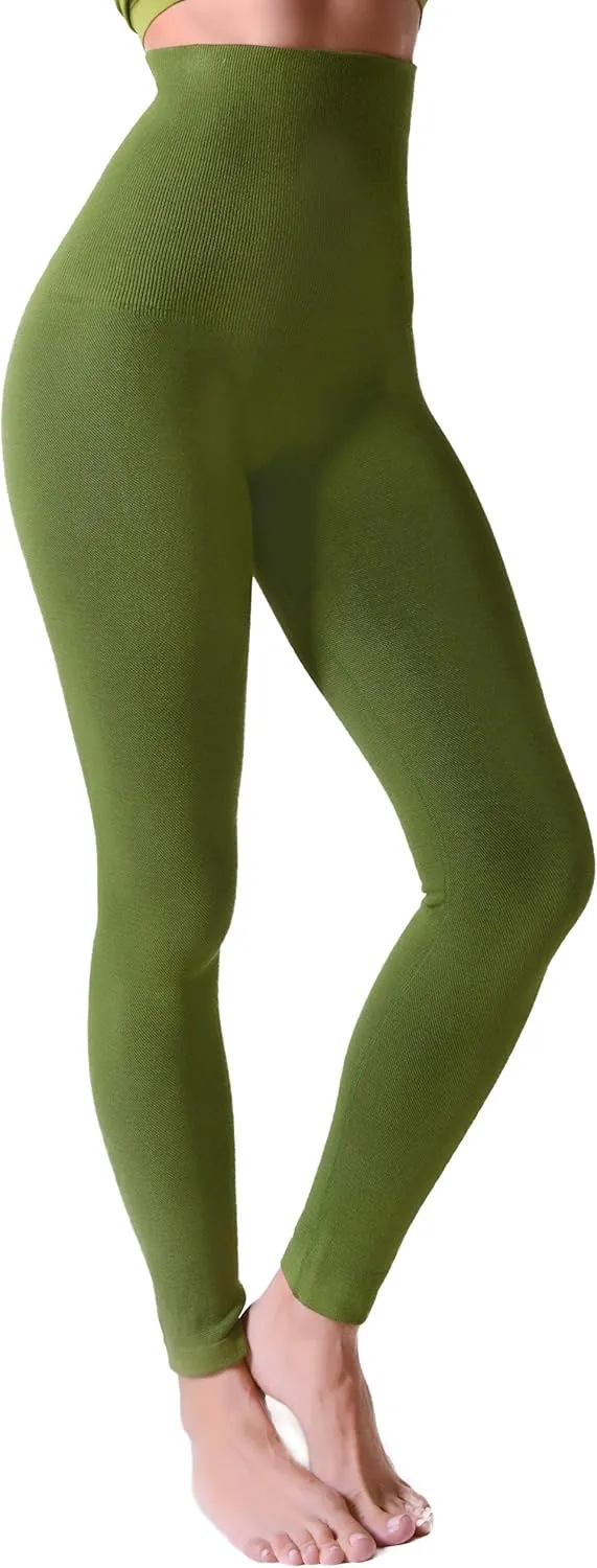 ICONOFLASH Women's High Waist Control Top Compression Leggings