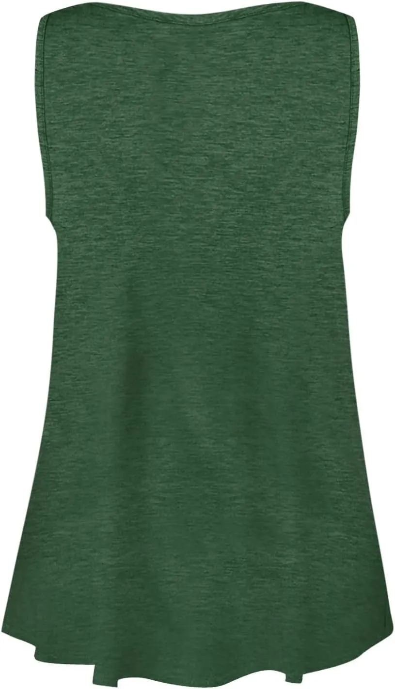 Ladies Blouse Summer Sleeveless Tunic Womens Trendy Floral Printed Tee 2024 Tshirt O-Neck Tops Daily Dressy Shirt