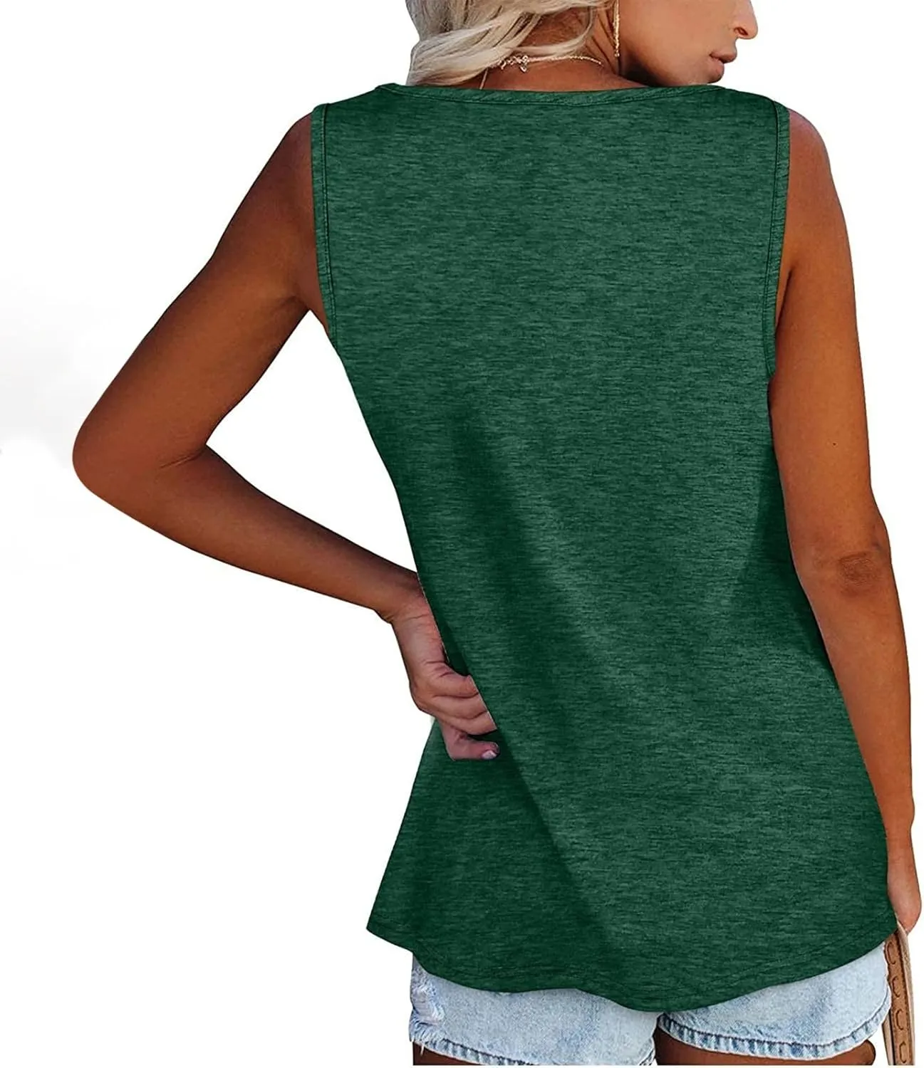 Ladies Blouse Summer Sleeveless Tunic Womens Trendy Floral Printed Tee 2024 Tshirt O-Neck Tops Daily Dressy Shirt