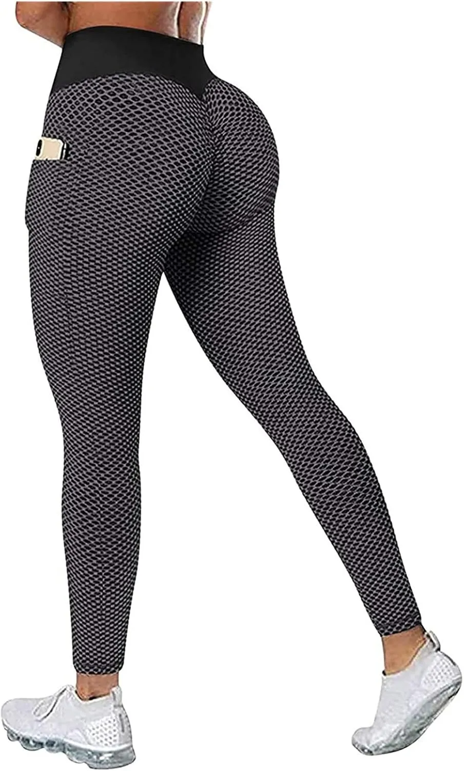Ladmiple 2PCS Leggings for Women with Pockets High Waist Tummy Control Scrunch Butt Lifting Workout Yoga Pants Gym Tights