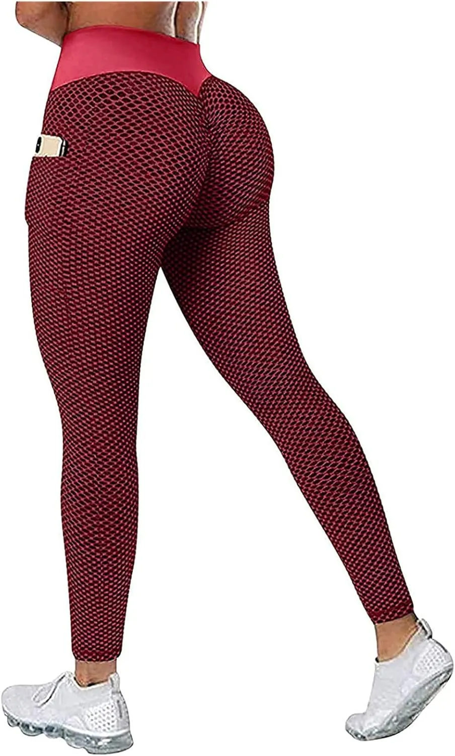 Ladmiple 2PCS Leggings for Women with Pockets High Waist Tummy Control Scrunch Butt Lifting Workout Yoga Pants Gym Tights