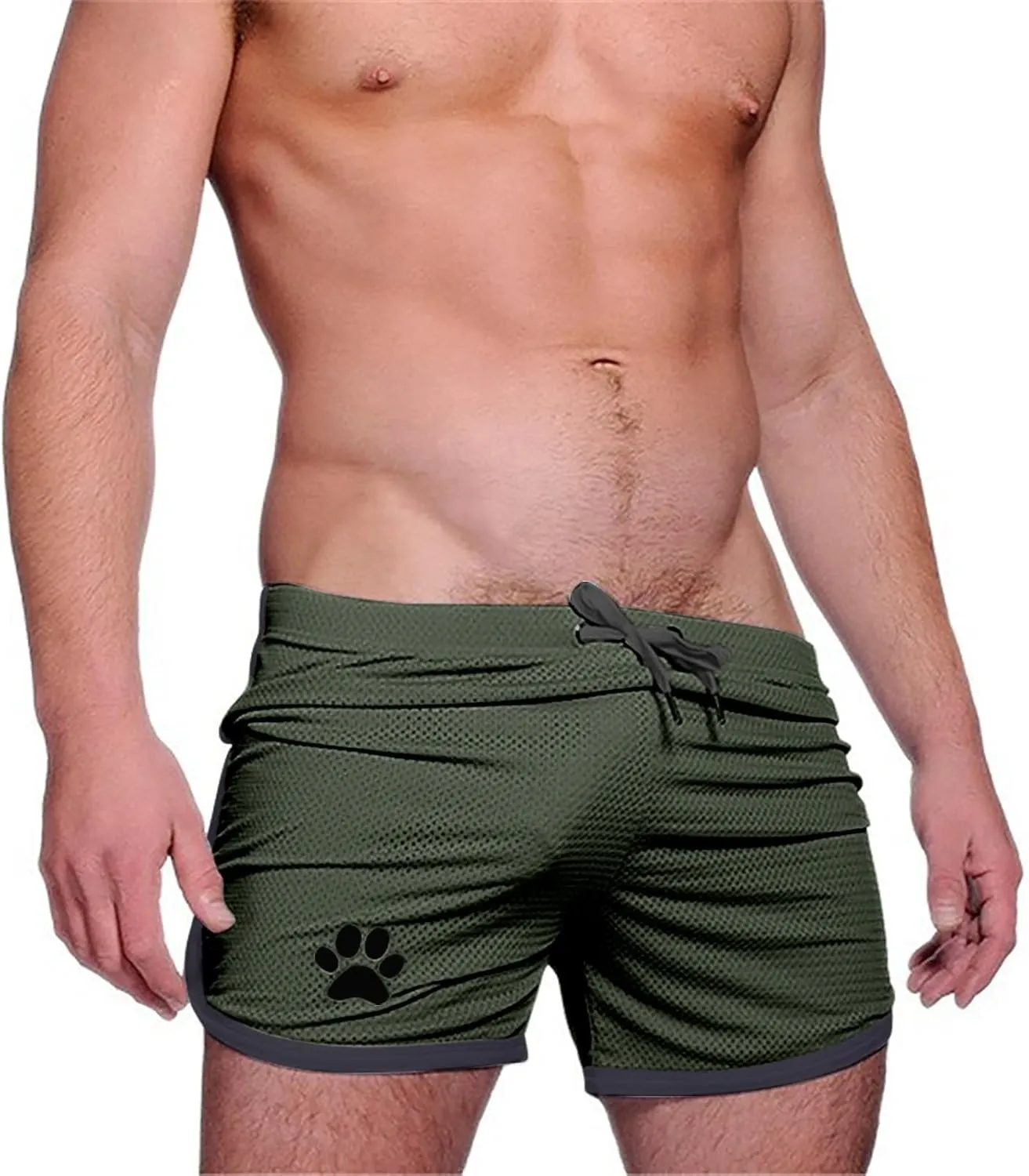 Lastesso Athletic Shorts for Men 5 Inch Inseam Lightweight Shorts Printing Drawstring Quick Dry Shorts Workout Running Jogger