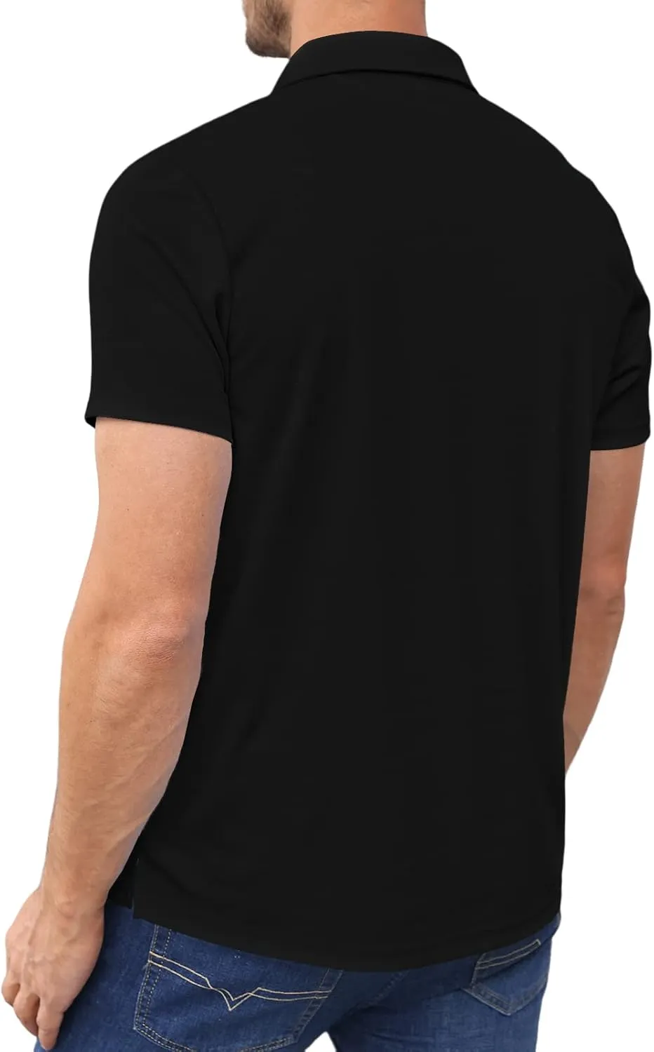 Lexiart Mens Athletic Golf Polo Shirts - Short Sleeve Workout Polos Quick Dry T-Shirt