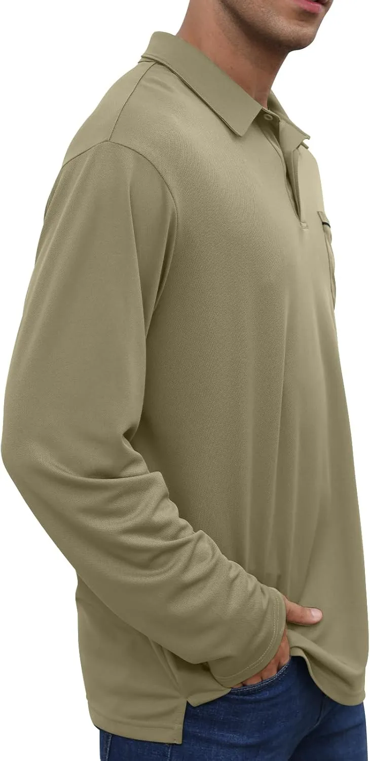 Lexiart Mens Athletic Golf Polo Shirts - Short Sleeve Workout Polos Quick Dry T-Shirt