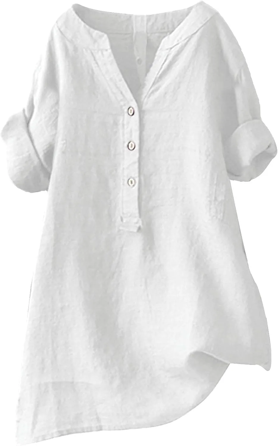 Linen Shirts for Women Linen Tops for Women Gauze Tops for Women Linen Blouse Tshirts Spring Summer Linen Cotton White