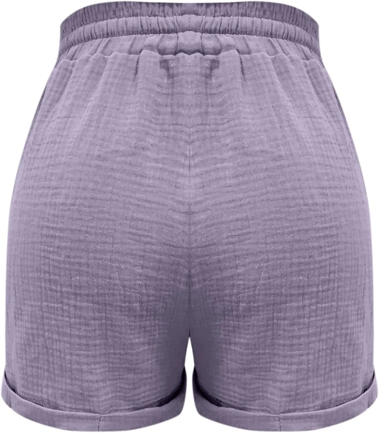 Linen Shorts for Women High Waisted Wide Leg Drawstring Casual Summer Beach Shorts Plus Size Cute Flowy Lounge Shorts