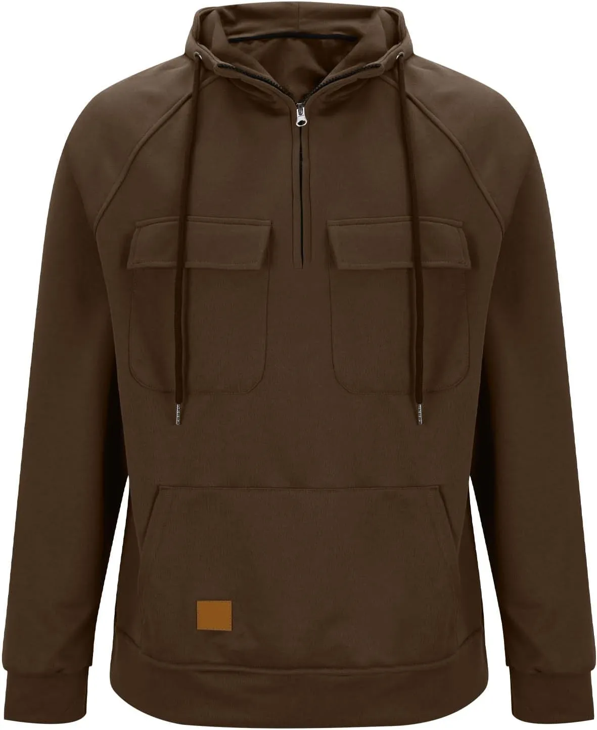 Lmdudan Mens Outdoor Jacket Tactical Top Hoodie Sweatshirt Quarter Zip Up Pullover Workout Sports Winter Jackets with Pockets