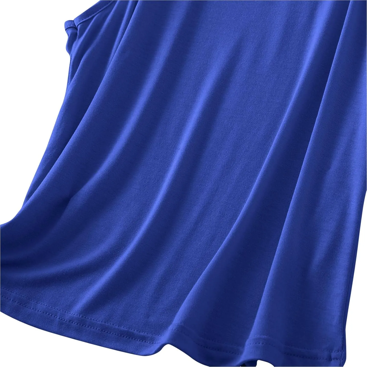 Lmdudan Tank Tops for Women Crewneck Spaghetti Strap Camisole Loose Fit Sleeveless Tees Casual Summer Racerback Shirts